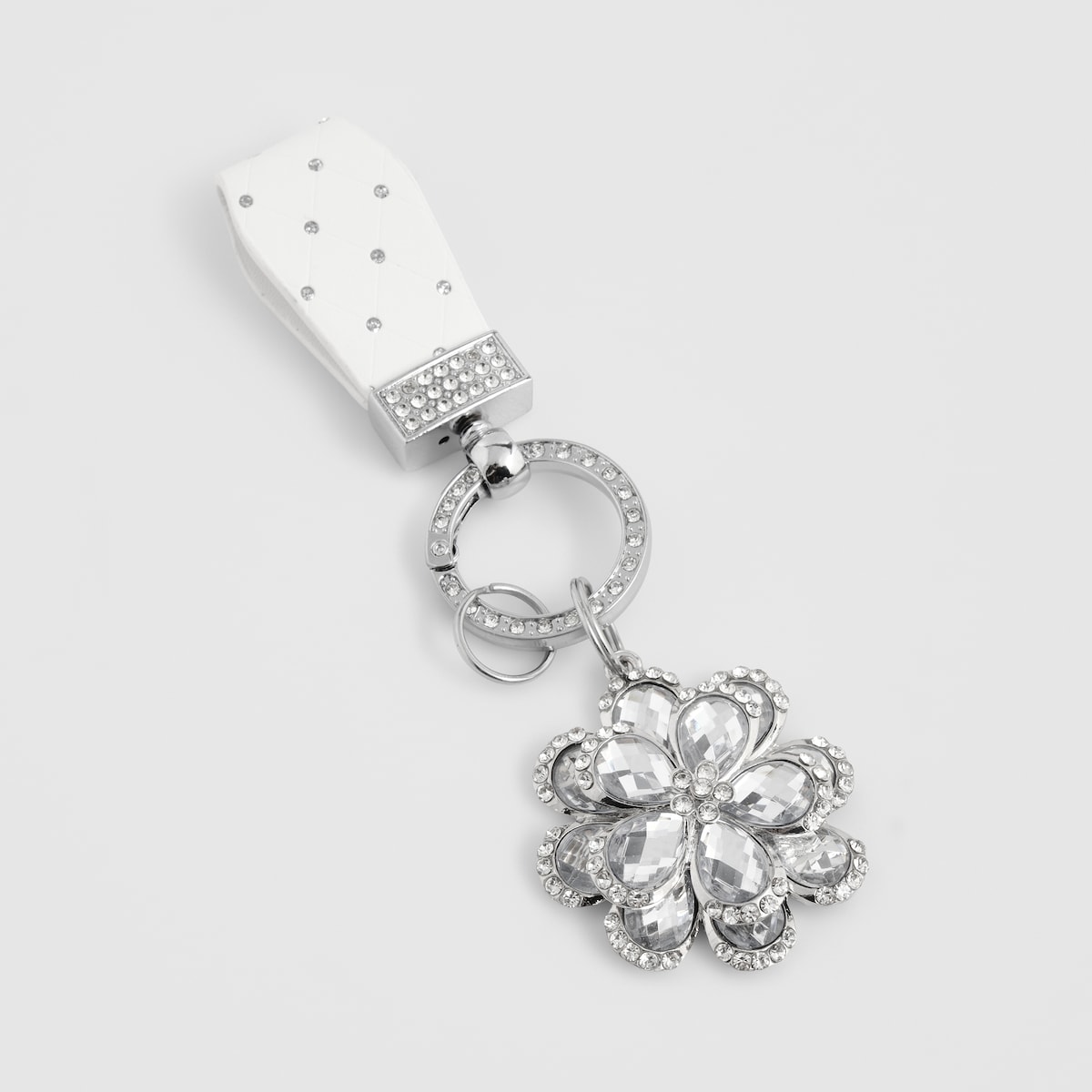 Atslēgu piekariņš Flower brelok white |