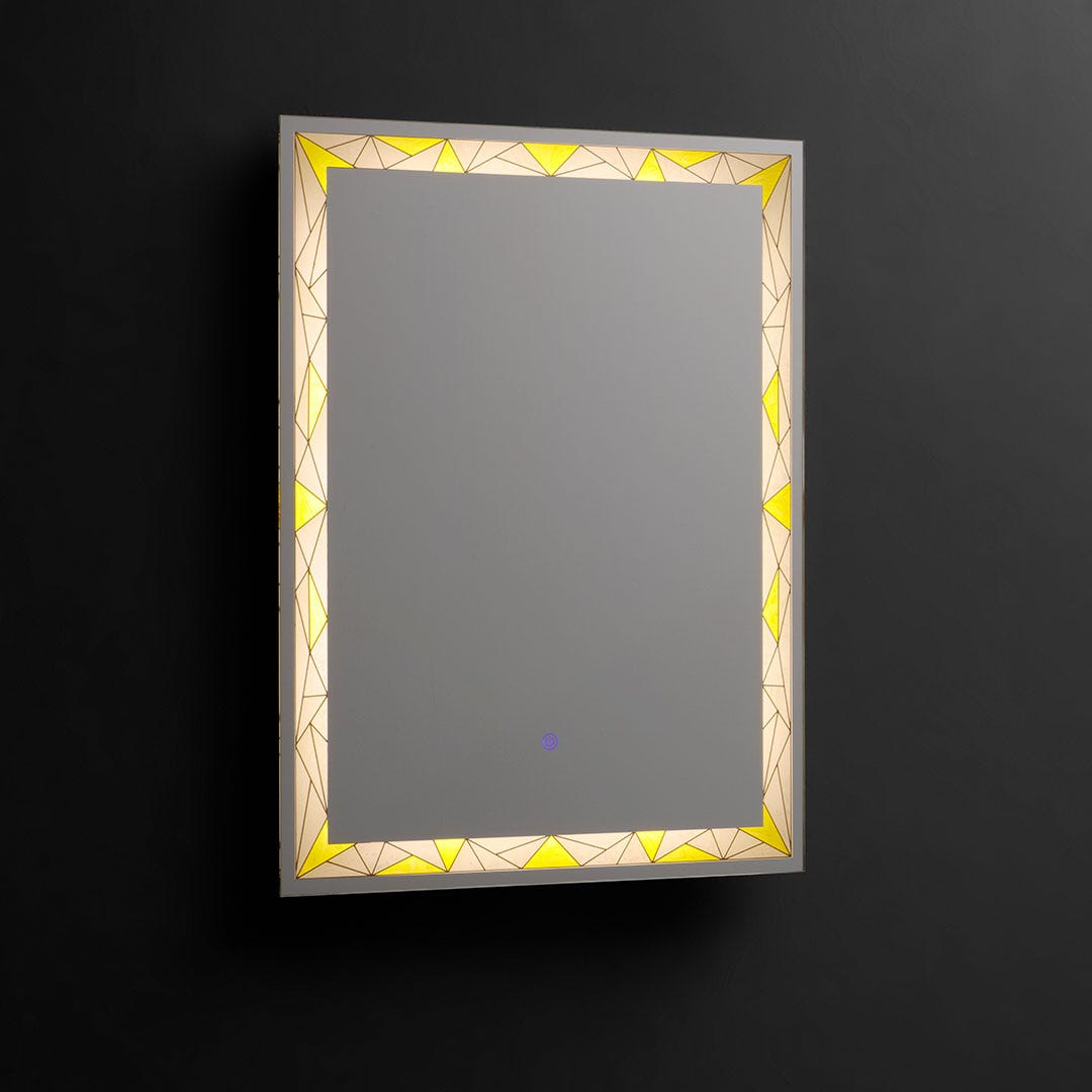 Sienas spogulis 60x80 cm ar krāsainiem