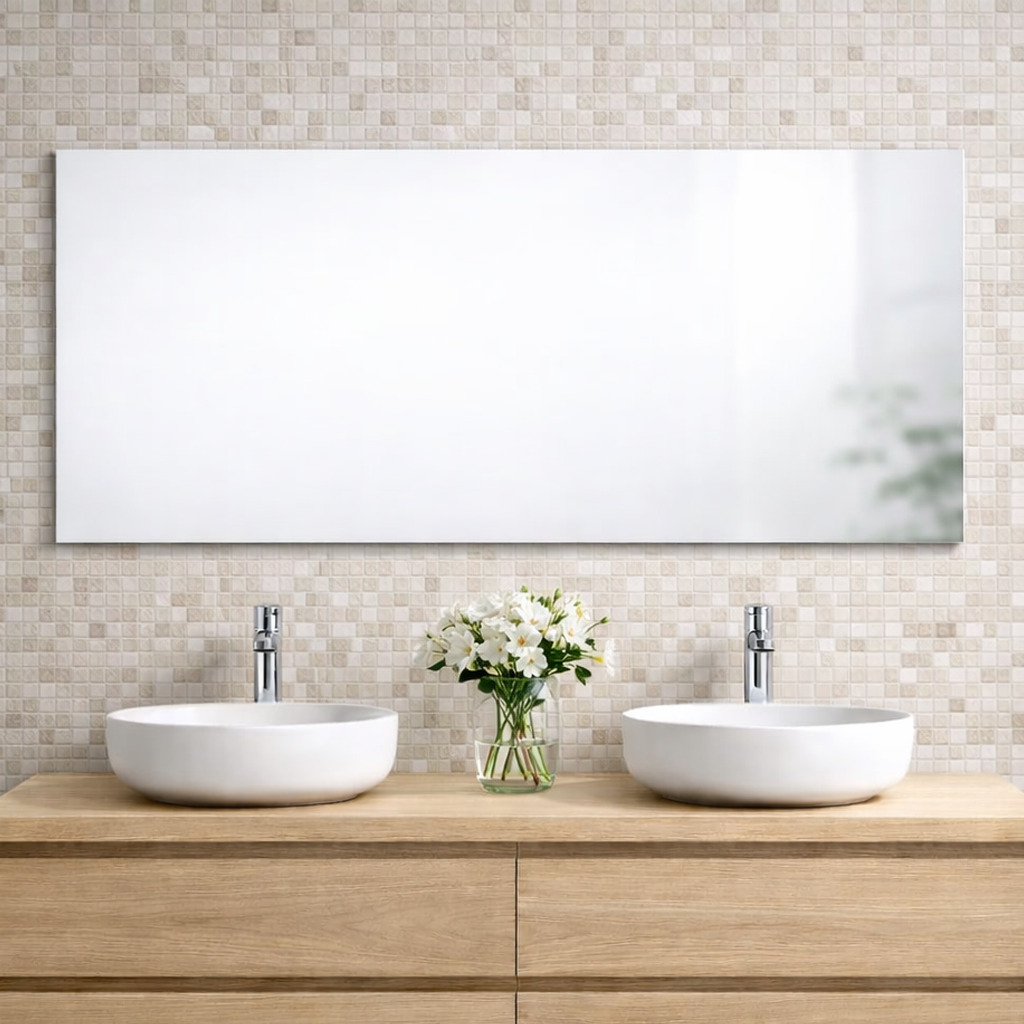 Taisnstūra sienas spogulis 120x60 cm ar