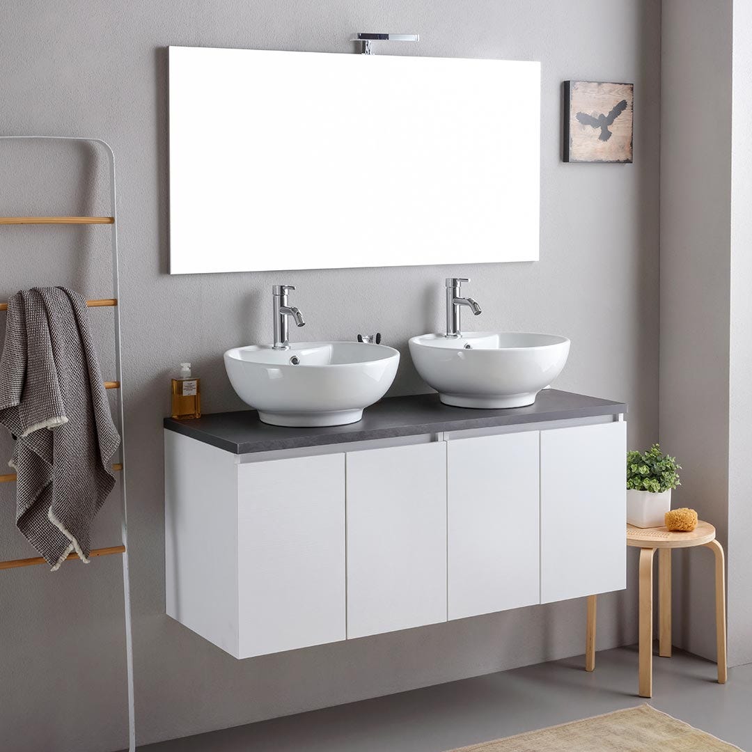 Vannas istabas skapītis 120 cm, balts