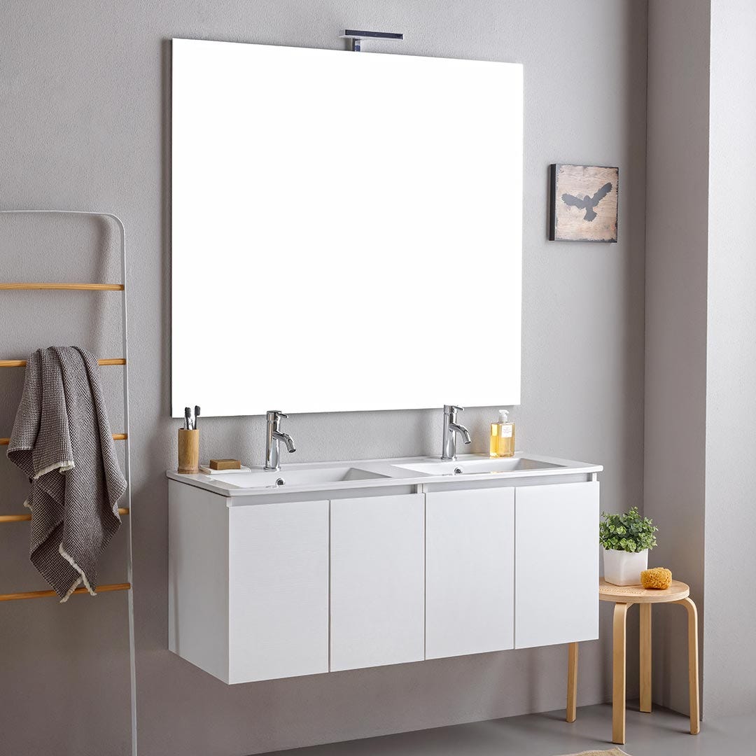 Vannas istabas skapītis 120 cm, balts