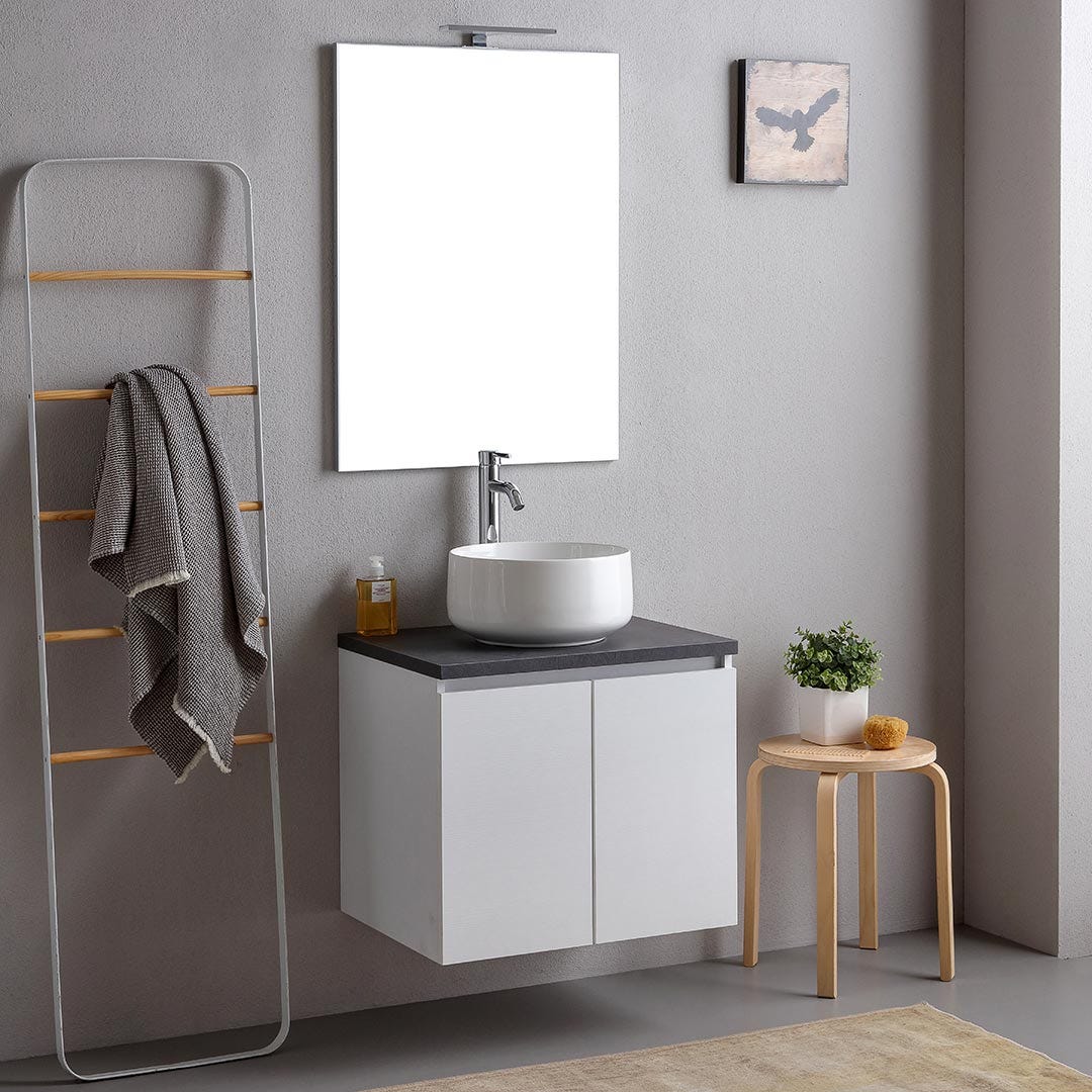 Vannas istabas skapītis 60 cm, balts