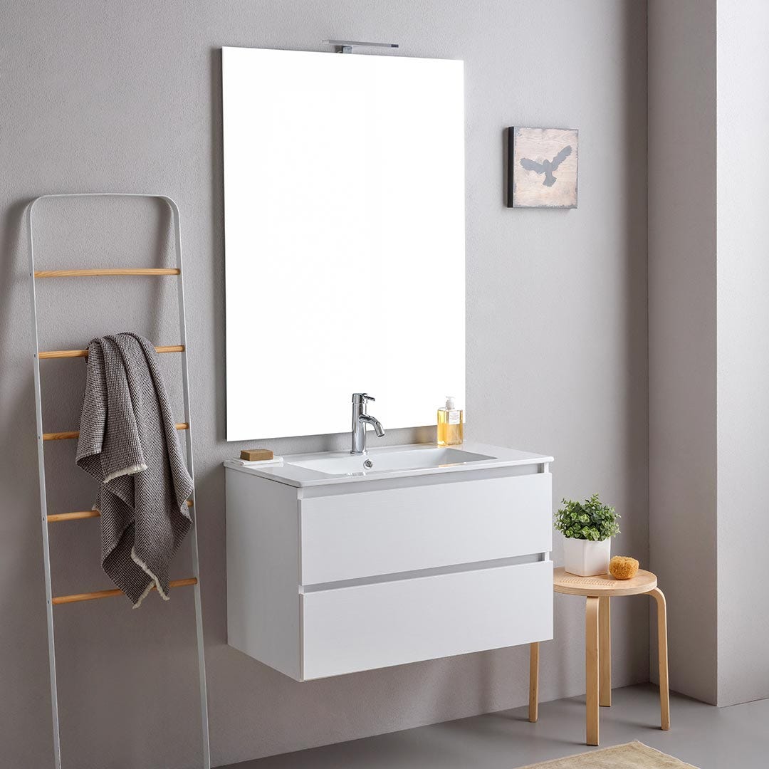 Vannas istabas skapītis 80 cm, balts